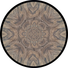 round framed decirative wooden plate
