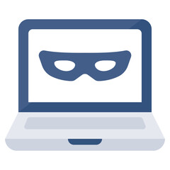 Flat design icon of online spy 