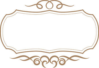 Vintage calligraphic frame and border illustration