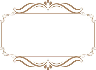 Vintage calligraphic frame and border illustration