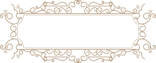 Vintage calligraphic frame and border illustration