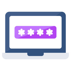 Modern design icon of laptop password 