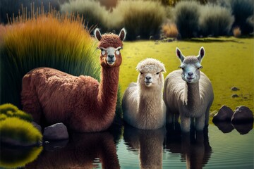 Fototapeta premium cute and friendly animals