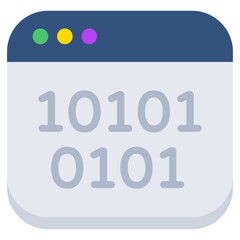Modern design icon of binary data