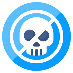 An icon design of no skull 