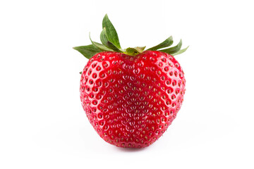 Close up of strawberry on white background