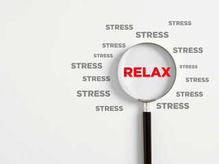 Relax or stress concept. Searching and finding a way to relax.