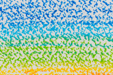 Hand drawn colorful oil pastel rainbow