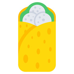 Modern design icon of shawarma 