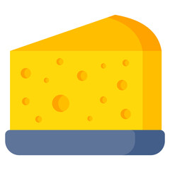 An icon design of cheese block 