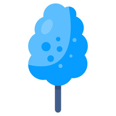 An editable design icon of cotton candy 