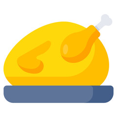 A premium download icon of chicken turkey