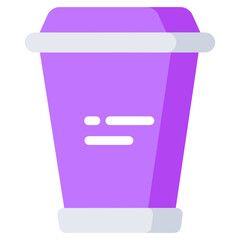 An editable design icon of takeaway drink 