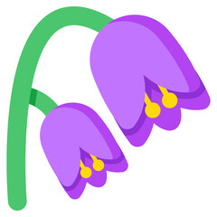 Creative design icon of bluebell flowers 