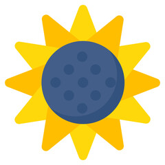 Fototapeta premium Vector design of sunflower, flat icon 