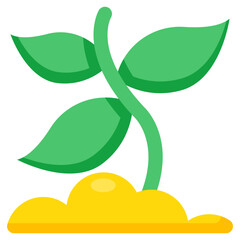 Editable design icon of leaves