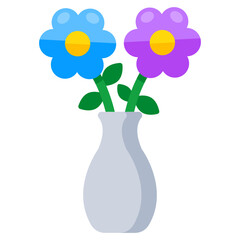 Trendy design icon of flower vase