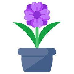 Conceptualizing flat design icon of flowerpot 