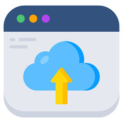 Modern design icon of cloud upload
