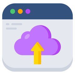 Modern design icon of cloud upload