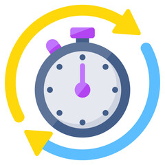 A modern design icon of stopwatch
