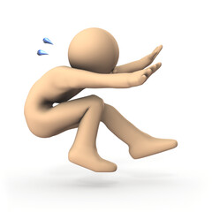 着地するキャラクター
