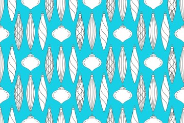 Christmas seamless pattern. Modern geometric background, hand drawing illustration.