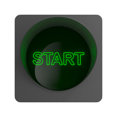 Green traffic light on white background. Isolated 3D illustration
