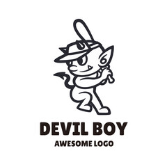 Illustration vector graphic of Devil Boy, good for logo design