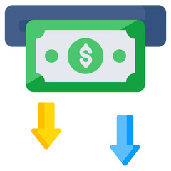 Perfect design icon of atm withdrawal