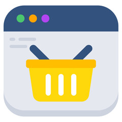 Unique design icon of shopping website