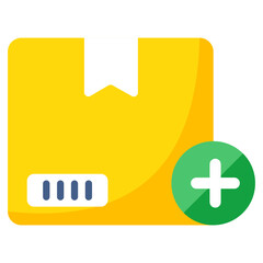 Obraz premium An editable design icon of add parcel 