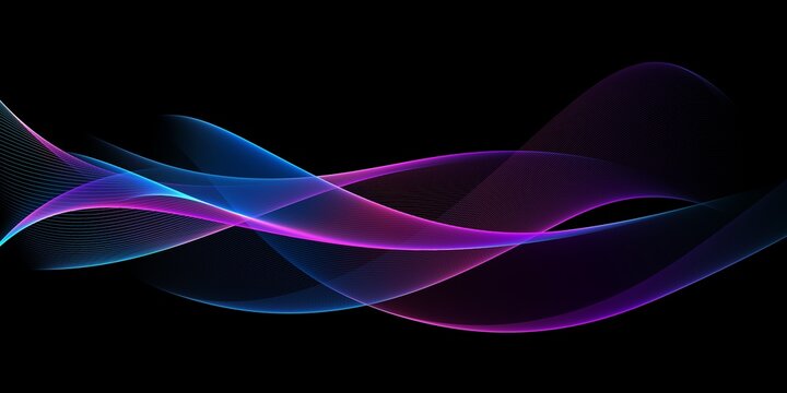 Abstract red blue and pink purple gradient wave particle background. Flow wave with line landscape. Digital data structure. Future mesh pattern point visualization