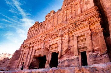 the Silk tomb facade,Petra,Jordan