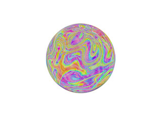 3d shape, Rainbow geometric figure. 3d render.