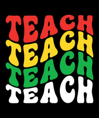 Teach Merry Christmas shirts Print Template, Xmas Ugly Snow Santa Clouse New Year Holiday Candy Santa Hat vector illustration for Christmas hand lettered