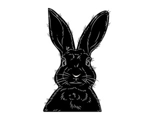Rabbit, vector image, symbol of the year.