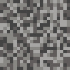 Digital camouflage in gray tones. Seamless vector pattern. Pixel grid for military themes and creative ideas