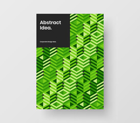 Modern booklet A4 vector design illustration. Premium geometric pattern placard concept.