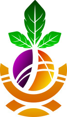 The illustrations and clipart. logo design. illustration of a fruit icon