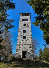 Giselawarte, Lichtenberg, Linz, Aussichtswarte, Turm, Aussichtsturm, Gipfel, Stein, Oberösterreich, Mühlviertel, Böhmerwald, Aussicht, Aussichtspunkt, Granit, Kalkverputz, Alpenverein, Stockwerk, Auss