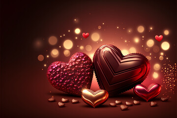 Love chocolate, valentine gift, generative ai