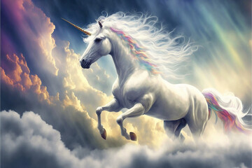 Beautiful unicorn, generative ai