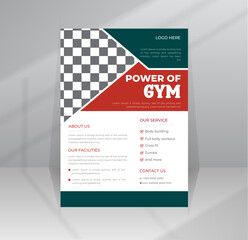 Power of Gym Fitness Body Flyer template