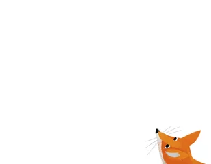 Stoff pro Meter cartoon scene with happy animals illustration © honeyflavour