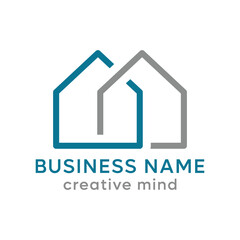 simple home real estate logo icon vector