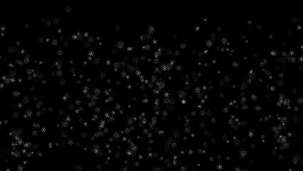 Large snowflakes falling, snow background, festive New Year's backdrop. Abstract festive backdrop for advertise, text, Valentine, Christmas 3D render