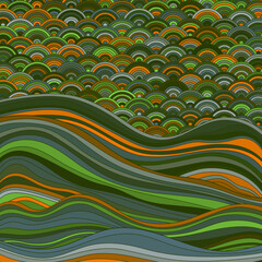 Seigaiha Japanese wave motif contemporary vector pattern.