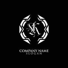 black and white logo design 