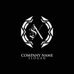 black and white logo design 